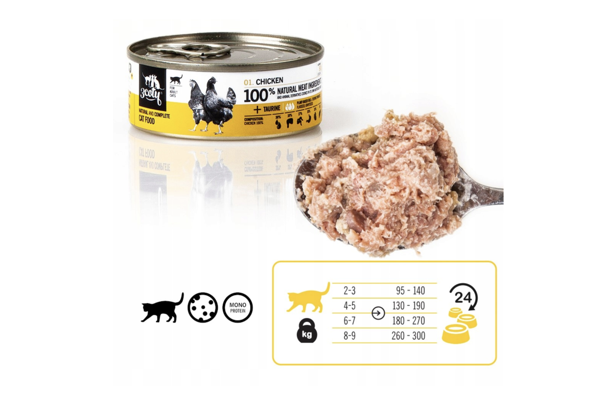 3Coty Nassfutter mit Huhn und Herzen für erwachsene Katzen, 80 g 2 3Coty Nassfutter mit Huhn und Herzen für erwachsene Katzen, 80 g 2