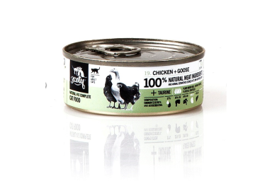 3Coty Nassfutter mit Huhn und Gans für erwachsene Katzen, 80 g