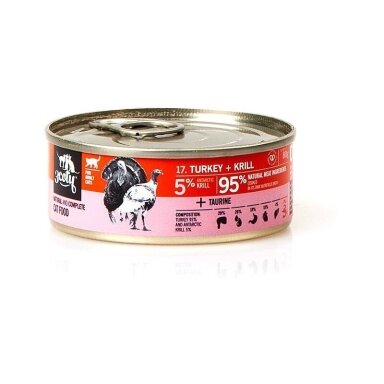 3Coty konservtoit kalkuni ja krilliga täiskasvanud kassidele, 80 g