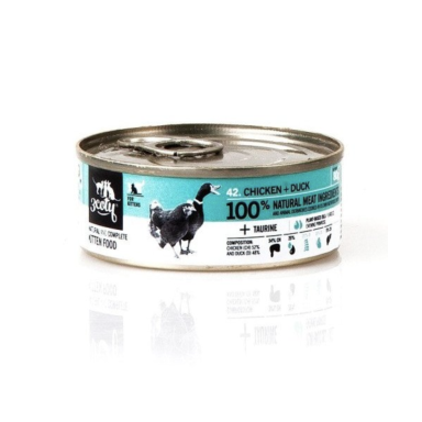3Coty konservtoit kanaliha ja pardiga kassipoegadele, 80 g