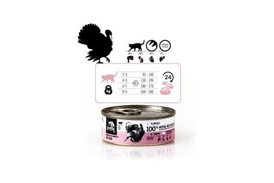 3Coty Nassfutter mit Truthahn für erwachsene Katzen, 80 g 1