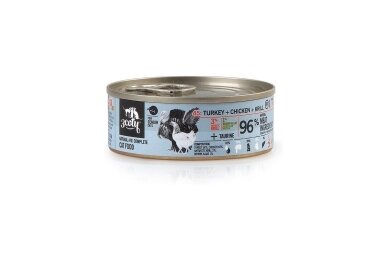 3Coty cibo umido con tacchino, pollo e krill per gatti anziani, 80 g