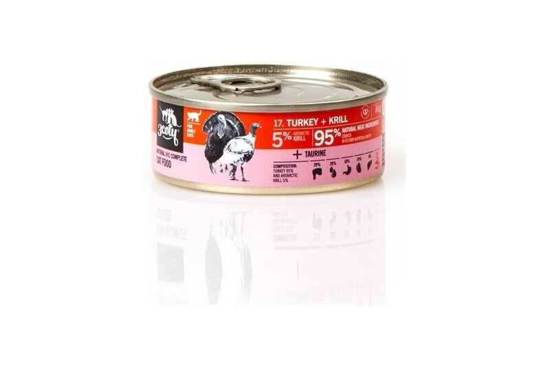 3Coty Nassfutter mit Truthahn und Krill für erwachsene Katzen, 80 g 3