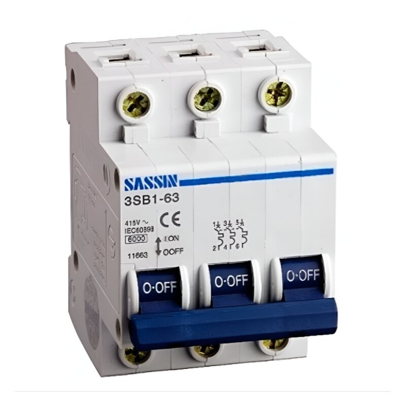 3SB1-63 3P 10A B automatinis apsauginis išjungiklis 3SB1-63 3P 10A B automatinis apsauginis išjungiklis