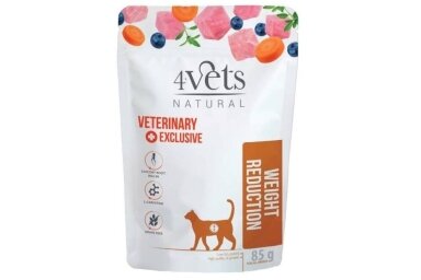4Vets Natural Weight Reduction kissan säilykeruoka kalkkunalla, 85 g