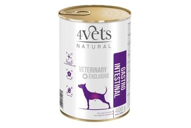 4Vets Natural Gastro Intestinal Nassfutter für Hunde mit Truthahn, 400 g 4Vets Natural Gastro Intestinal Nassfutter für Hunde mit Truthahn, 400 g