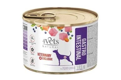 4Vets Natural Gastro Intestinal våtfôr til hund med kalkun, laks og fisk, 185 g 4Vets Natural Gastro Intestinal våtfôr til hund med kalkun, laks og fisk, 185 g