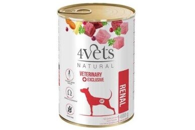 4Vets Natural Renal patê para cães com peru, 400 g 4Vets Natural Renal patê para cães com peru, 400 g