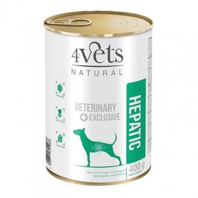 4Vets Natural Hepatic koerakonserv kalkuniga, 400 g 4Vets Natural Hepatic koerakonserv kalkuniga, 400 g