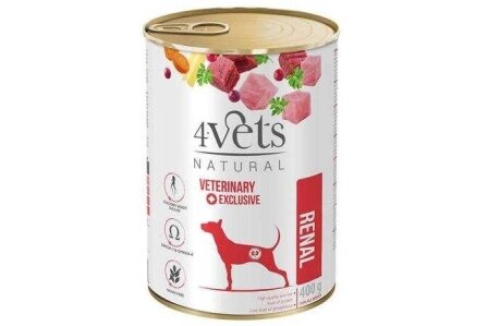 4Vets Natural Renal patê para cães com peru, 400 g