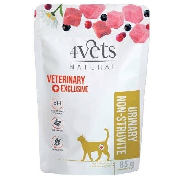 4Vets Natural Urinary No Struvit kassikonserv kalkuniga, 85 g