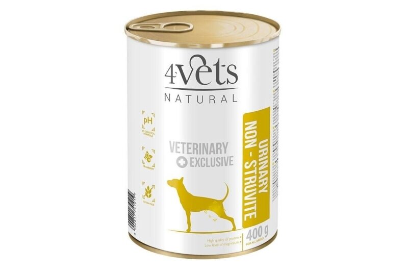 4Vets Natural Urinary Non-Struvite märkäruoka koirille kalkkunalla, 400 g