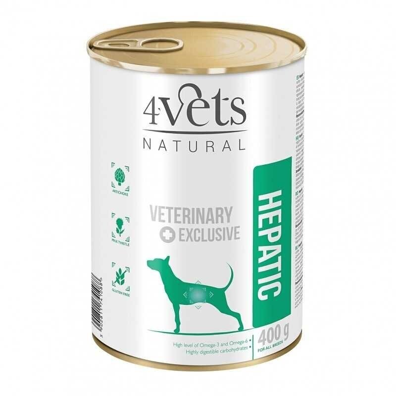 4Vets Natural Hepatic koerakonserv kalkuniga, 400 g