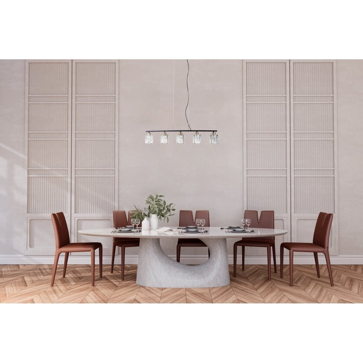 Pakabinamas šviestuvas Simona PND-40814-5-BK-HBR 1