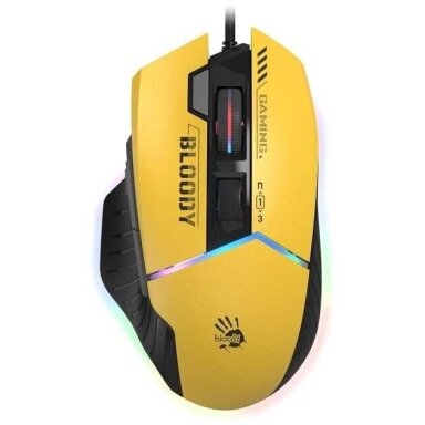 A4Tech W95MAX USB žaidimų pelė, geltonai-juoda (Sports Lime)