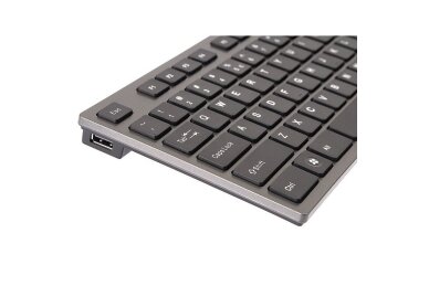 A4Tech KV-300H kalvopintainen langallinen näppäimistö, musta-harmaa (USB) 2