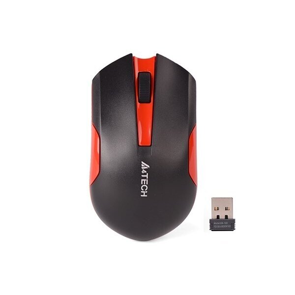 A4Tech G3-200N pelė, skirta abiem rankoms, belaidė, optinė, 1000 DPI, RF