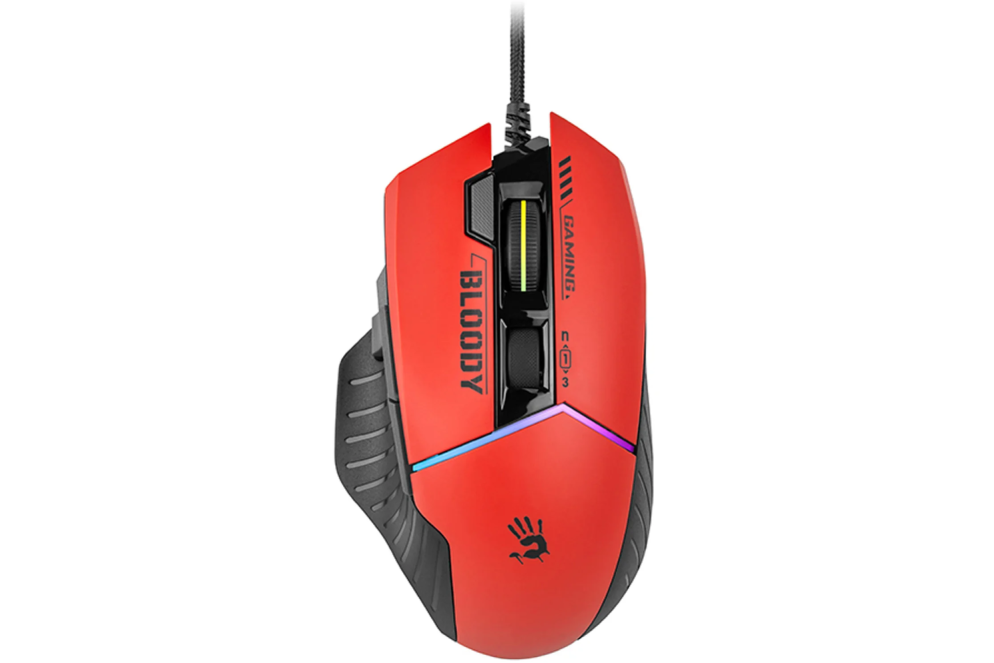 A4Tech W95MAX USB Gaming-Maus, rot-schwarz