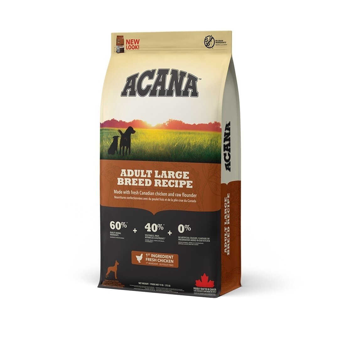 Acana Heritage dry food for adult large breed dogs 17 kg