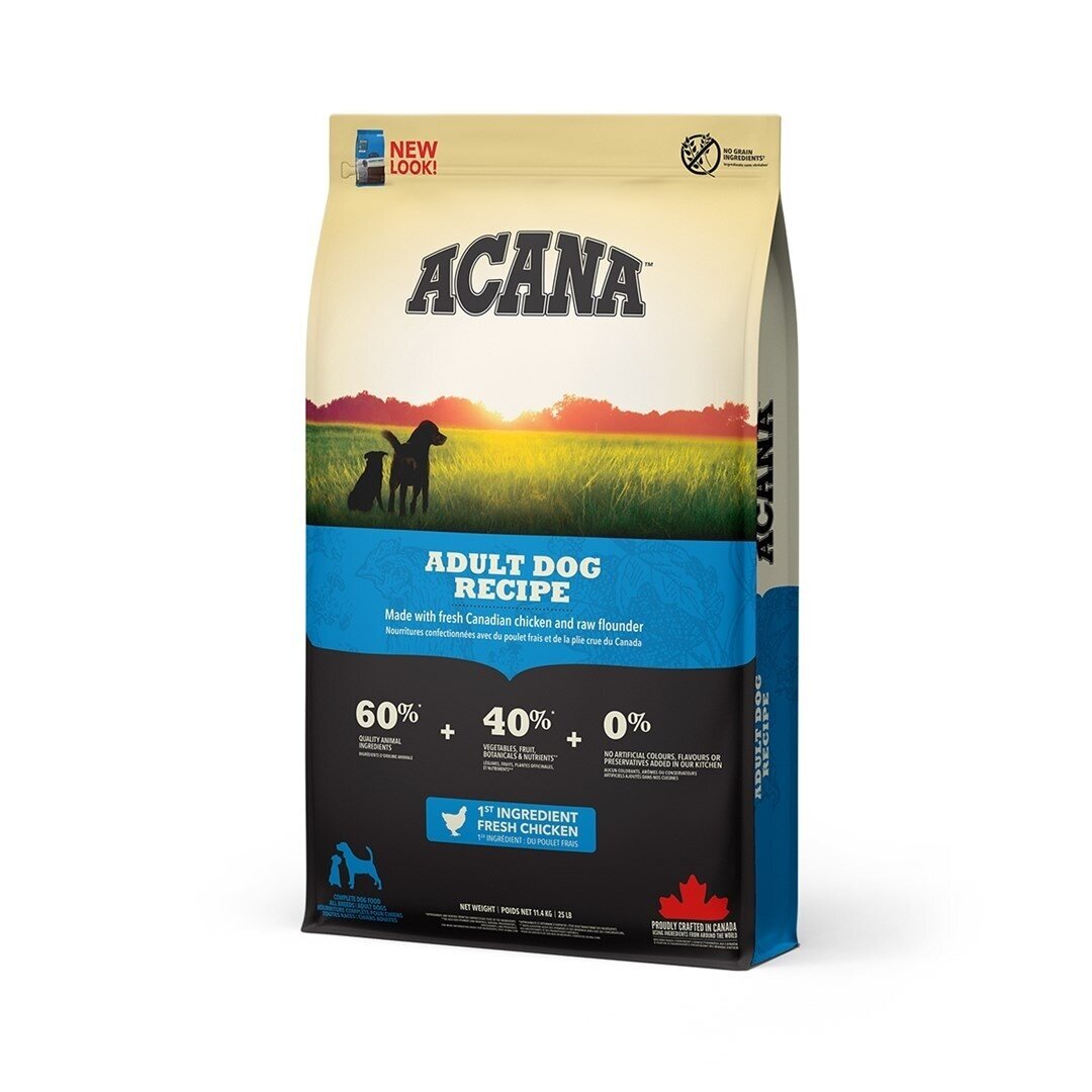 ACANA HERITAGE täiskasvanud koerte toit 11,4 kg