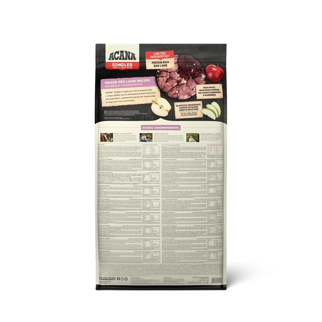 ACANA Singles Grass-Fed Lamb dry dog food, 17 kg 1 ACANA Singles Grass-Fed Lamb dry dog food, 17 kg 1