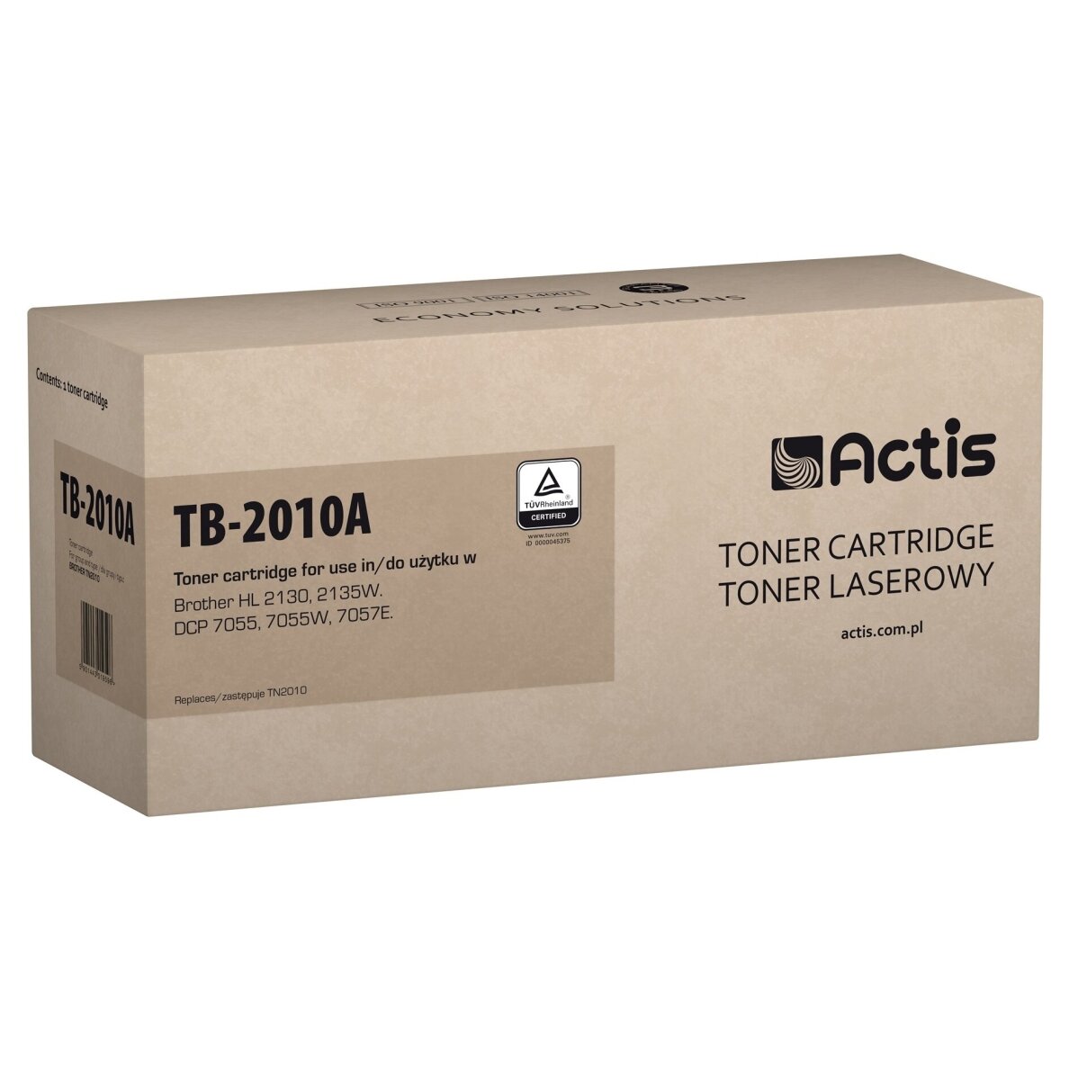 Actis TB-2010A toneris (Brother TN2010 pakaitalas; standartinis; 1000 puslapių; juodas)