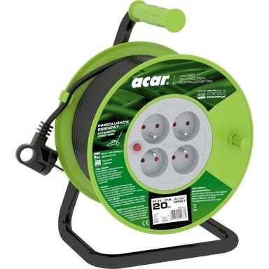 Acar PZ-4Z/OTM H05VV-F 3G1.0 20M ištraukiamas prailginimo kabelis