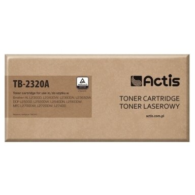 „Actis TB-2320A“ tonerio kasetė (pakeičianti „Brother TN-2320“, TN2320; standartinė; 2600 puslapių; juoda)