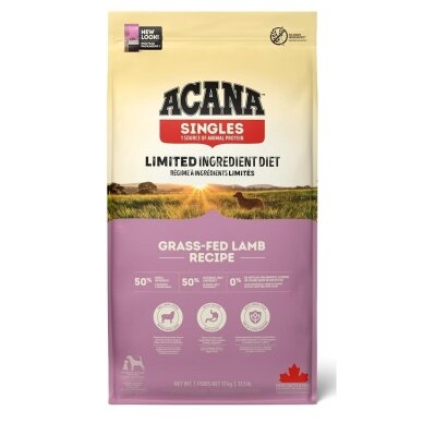 ACANA Singles Grass-Fed Lamb dry dog food, 17 kg