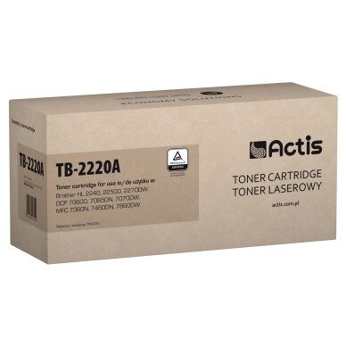Actis TB-2220A toneris (Brother TN2220 pakaitalas; standartinis; 2600 puslapių; juodas) Actis TB-2220A toneris (Brother TN2220 pakaitalas; standartinis; 2600 puslapių; juodas)