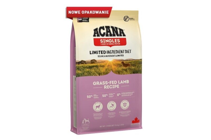 ACANA Singles Grass-Fed Lamb – cibo secco per cani – 11,4 kg