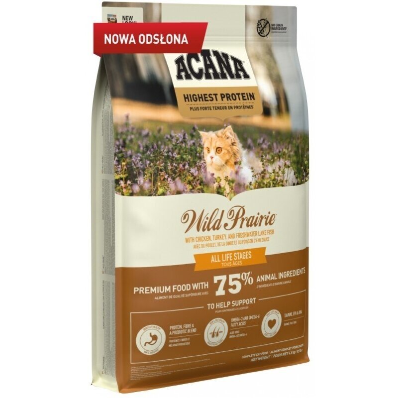 Acana Wild Prairie Cat - sausas kačių ėdalas - 4,5 kg