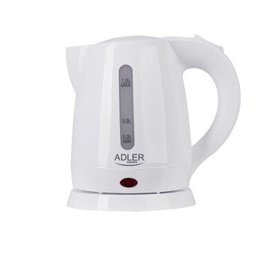 Adler AD 1272 elektrinis virdulys 1 l 1600 W lazdyno riešuto spalvos, baltas