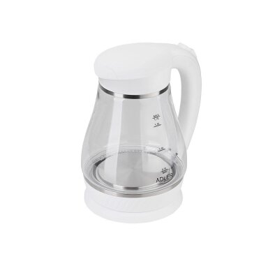 Adler AD 1274 B elektrinis virdulys 1,7 l baltas, permatomas 2200 W
