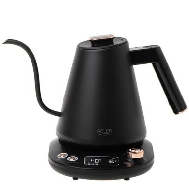 Adler AD 1349 elektrinis virdulys su ilgu snapeliu, 1,0 l, juodas
