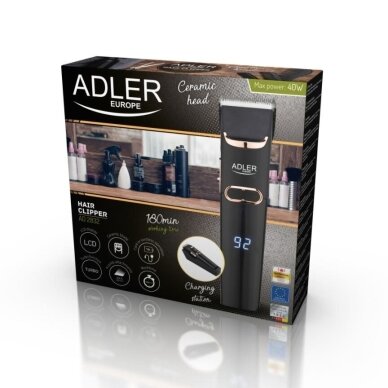 Adler AD 2832 plaukų kirpimo mašinėlė, juoda 3 Adler AD 2832 plaukų kirpimo mašinėlė, juoda 3