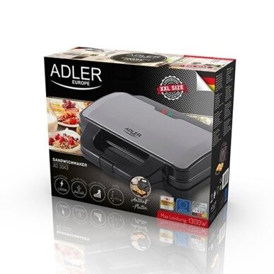 Adler AD 3043 sumuštinių keptuvė 1300 W juoda 4