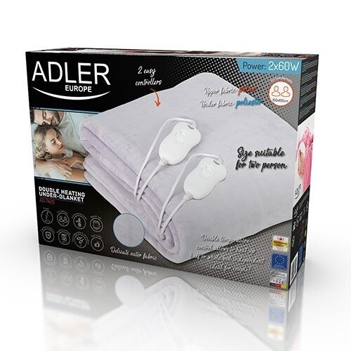 Adler AD 7426 Electric Blanket, 60 W, Grey 3