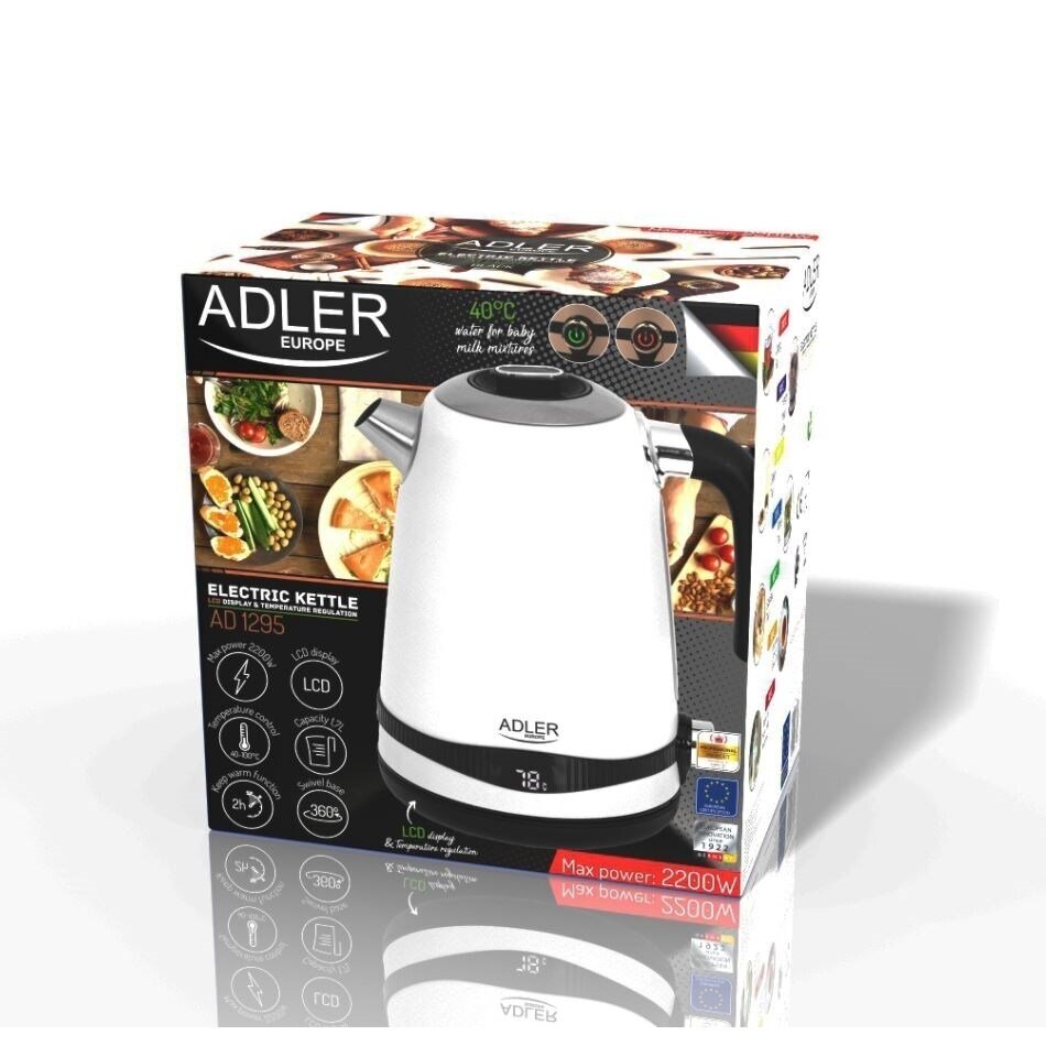 Adler AD 1295w elektrinis virdulys 1,7 l baltas 1