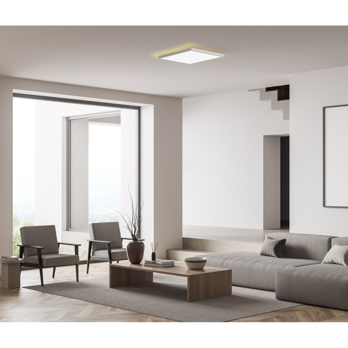 Aleria PLF-39573-450S-50W-WH modernus LED plafonas, baltas, 45x45 cm 1 Aleria PLF-39573-450S-50W-WH modernus LED plafonas, baltas, 45x45 cm 1