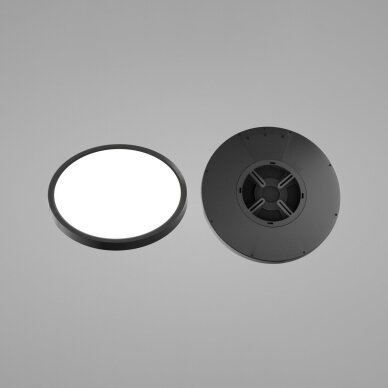 Alata PLF-72836-400R-32W-BL modernus LED plafonas, juodas, 40 cm 1
