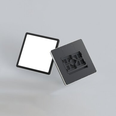 Aleria PLF-39573-300S-28W-BL modernus LED plafonas, juodas, 30x30 cm 1