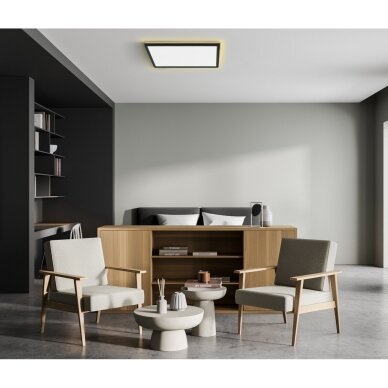 Aleria PLF-39573-450S-50W-BL modernus LED plafonas, juodas, 45x45 cm 1