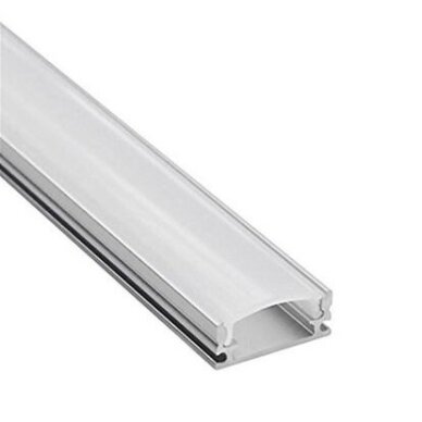 Aliuminio profilis LED juostoms 001W, 3 m, su pieniniu dangteliu Aliuminio profilis LED juostoms 001W, 3 m, su pieniniu dangteliu
