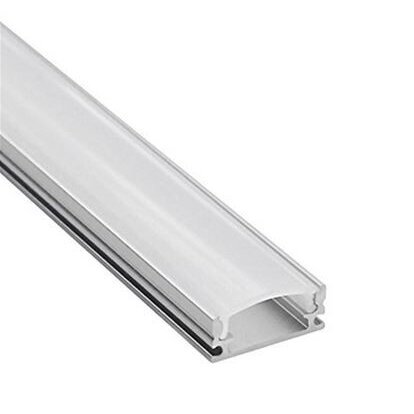 Aliuminio profilis LED juostoms 001W, 3 m, su pieniniu dangteliu