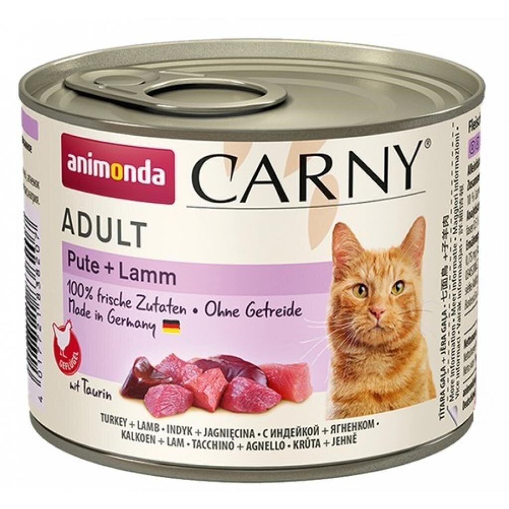 ANIMONDA Carny suaugusioms katėms su kalakutiena ir ėriena – šlapias ėdalas – 200 g