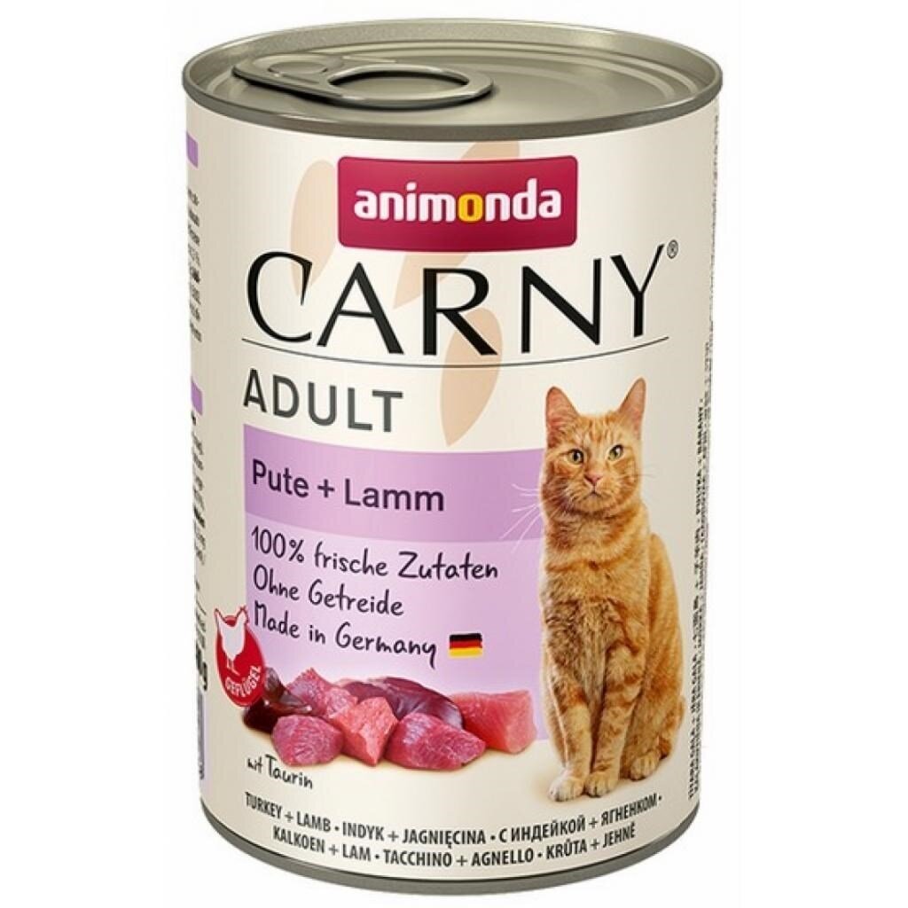 ANIMONDA Carny suaugusių kačių ėdalas su kalakutiena ir ėriena - 400 g