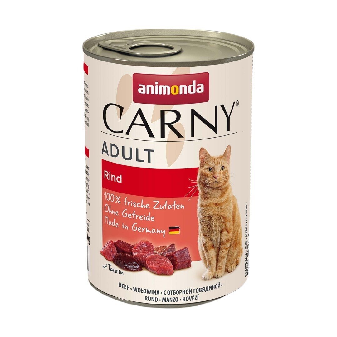 ANIMONDA Carny Adult Beef – Wet Beef Food for Cats, 400 g