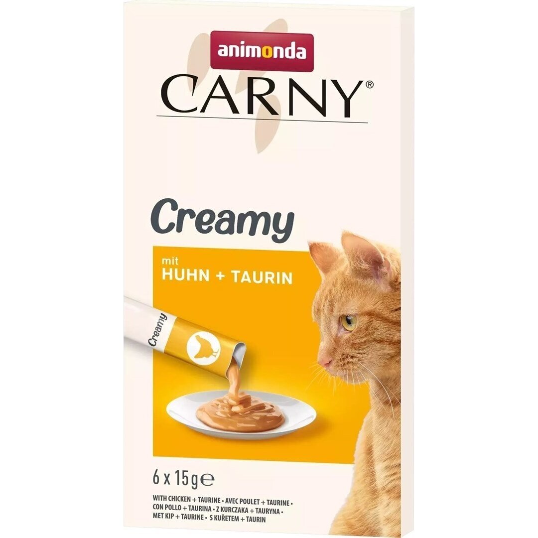 ANIMONDA Carny Chicken su taurinu - kačių skanėstai - 6 x 15 g ANIMONDA Carny Chicken su taurinu - kačių skanėstai - 6 x 15 g