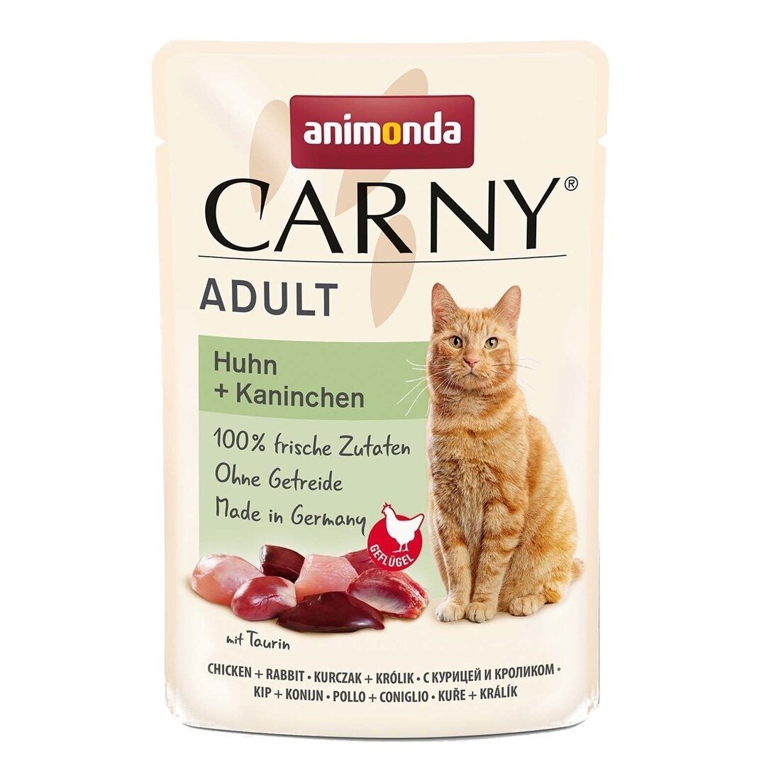 ANIMONDA Carny suaugusioms katėms – vištienai ir triušiams – šlapias ėdalas – 85 g ANIMONDA Carny suaugusioms katėms – vištienai ir triušiams – šlapias ėdalas – 85 g
